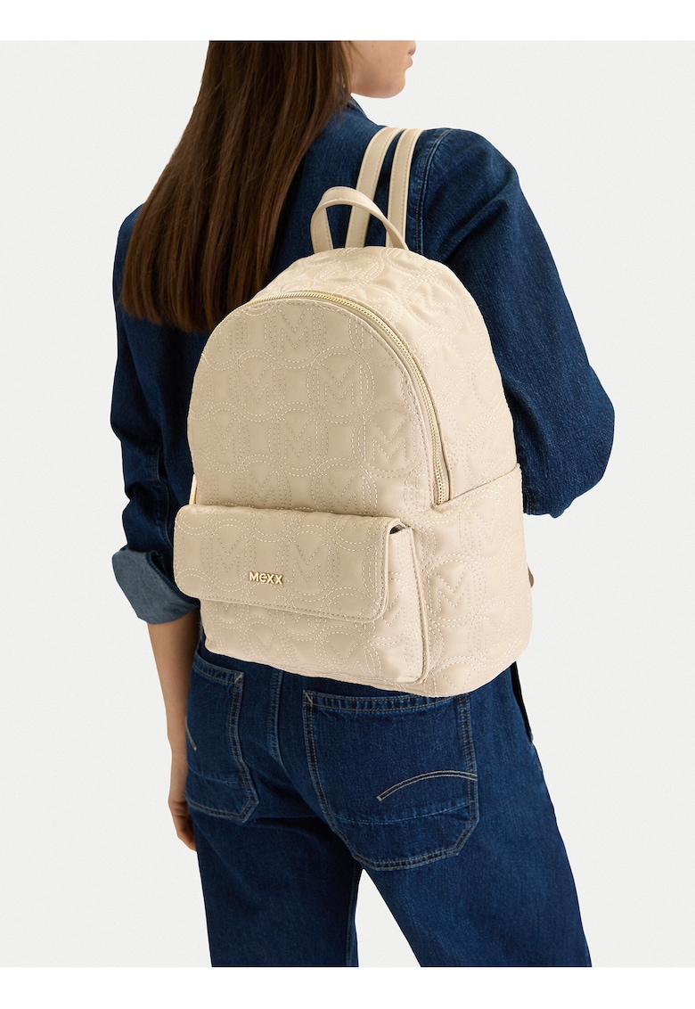 Rucsac fashion dama - tkanina - bej - One Size INTL
