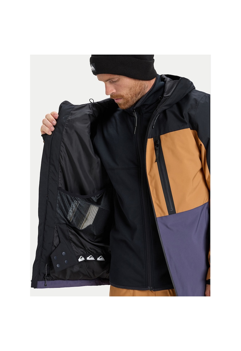 Geaca de snowboard barbati - multicolor - poliester - fermoar