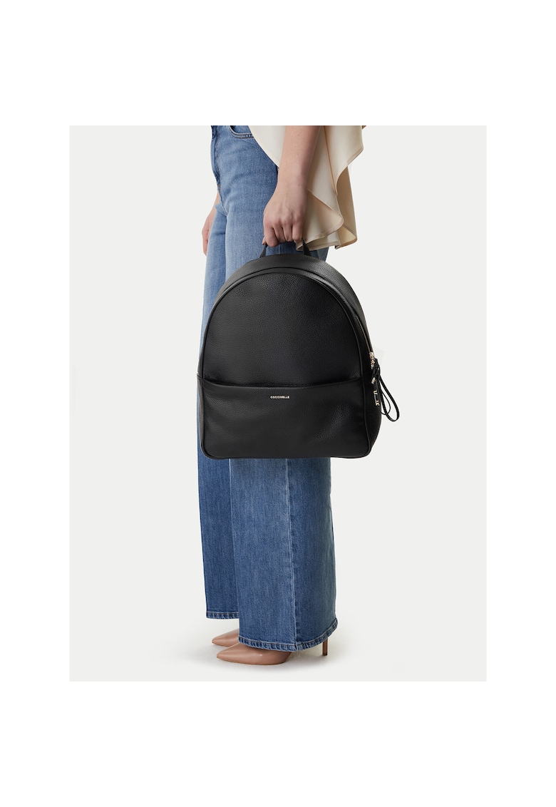Rucsac dama - piele naturala - negru - One Size INTL