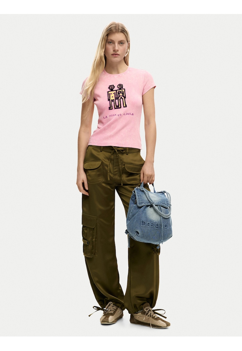 Rucsac dama - tkanina - albastru - One Size INTL