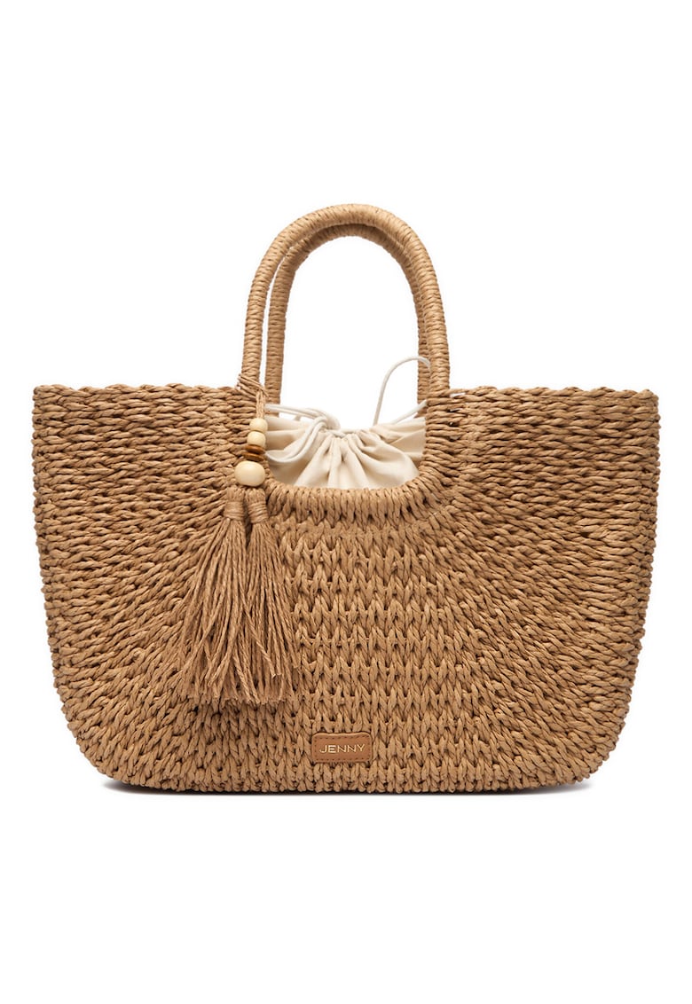 Geanta de dama - bej - material plastic - One Size INTL