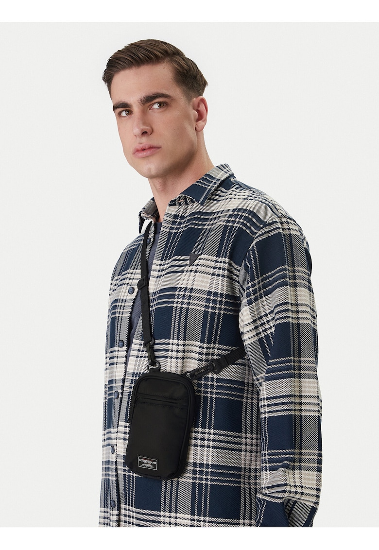 Geanta barbati - material textil - negru - One Size INTL