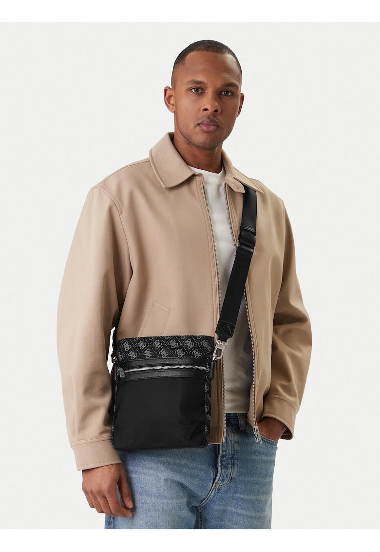 Saszetka barbati - tkanina - negru - One Size INTL