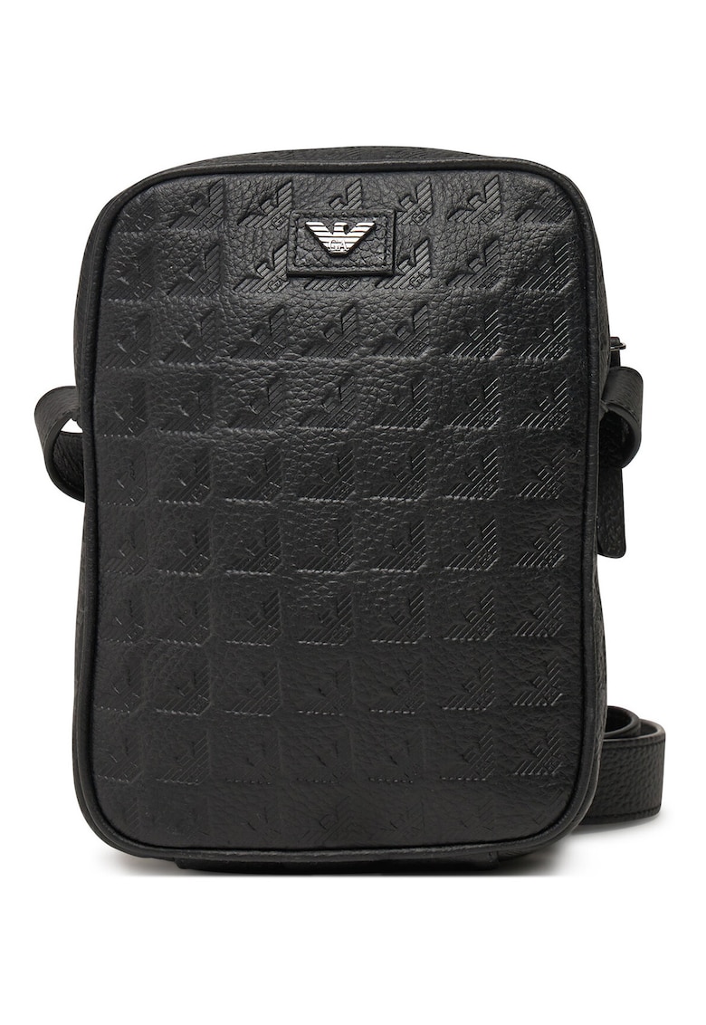 Geanta barbati - piele naturala - negru - One Size INTL