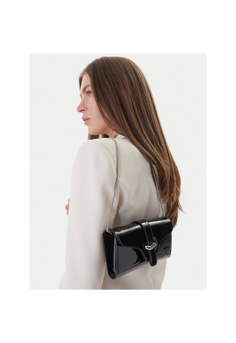 Geanta dama - piele naturala - negru - One Size INTL