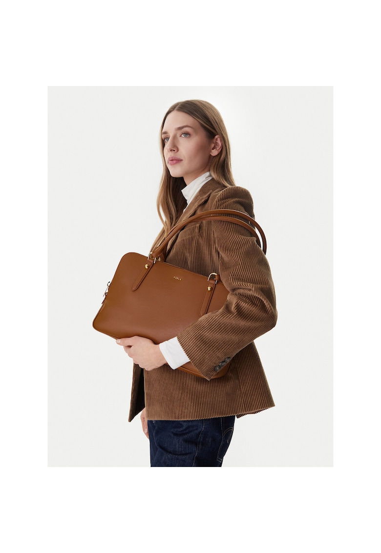Geanta dama - piele naturala - maro - One Size INTL