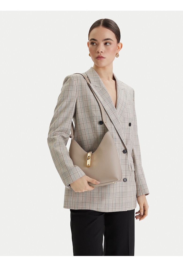 Geanta dama - piele naturala - bej - One Size INTL