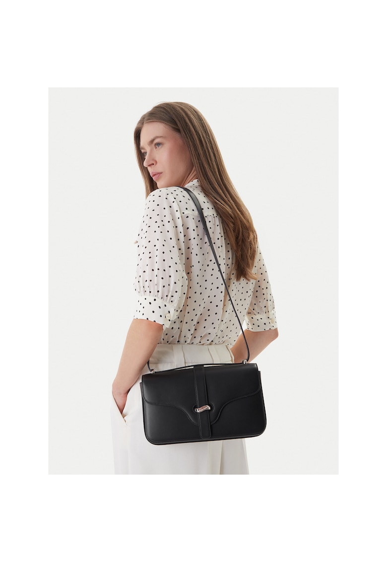 Geanta dama - piele naturala - negru - One Size INTL