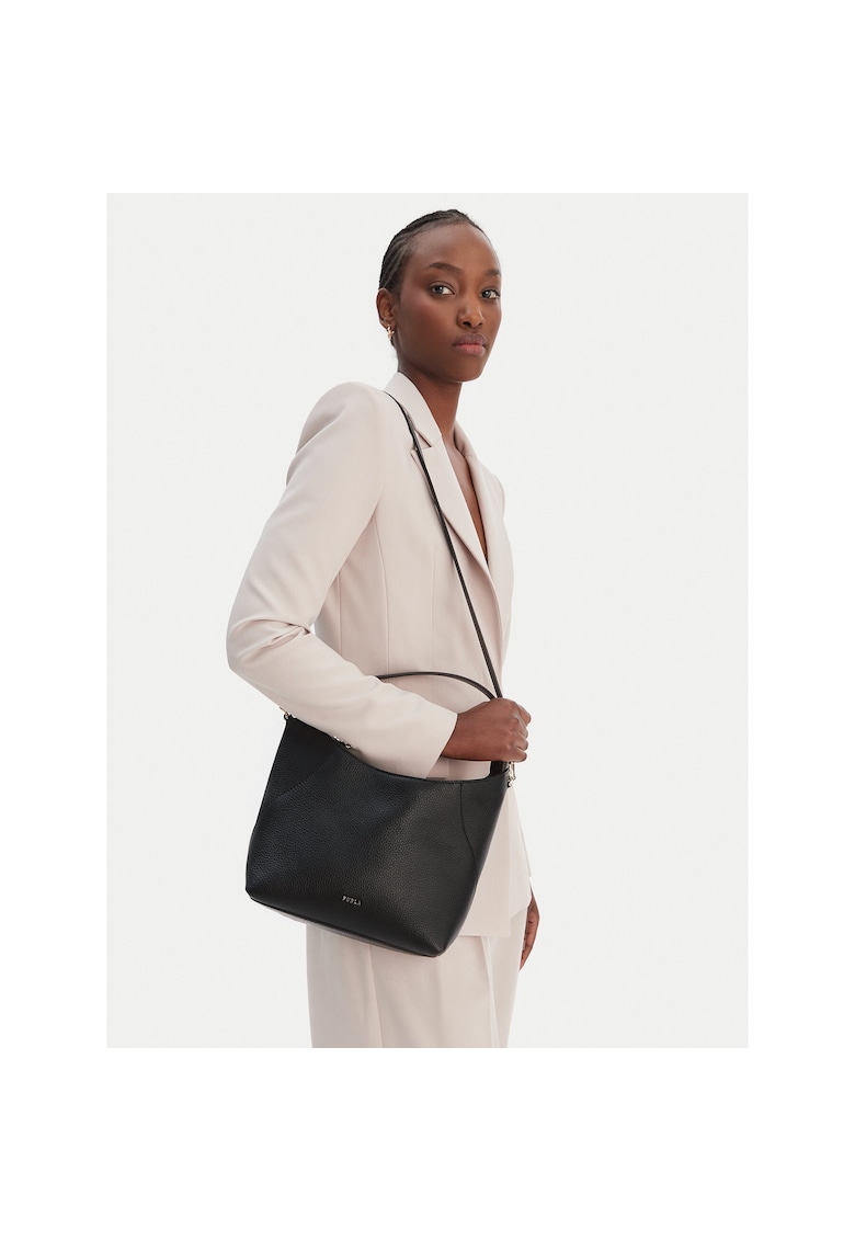 Geanta dama - piele naturala - negru - One Size INTL