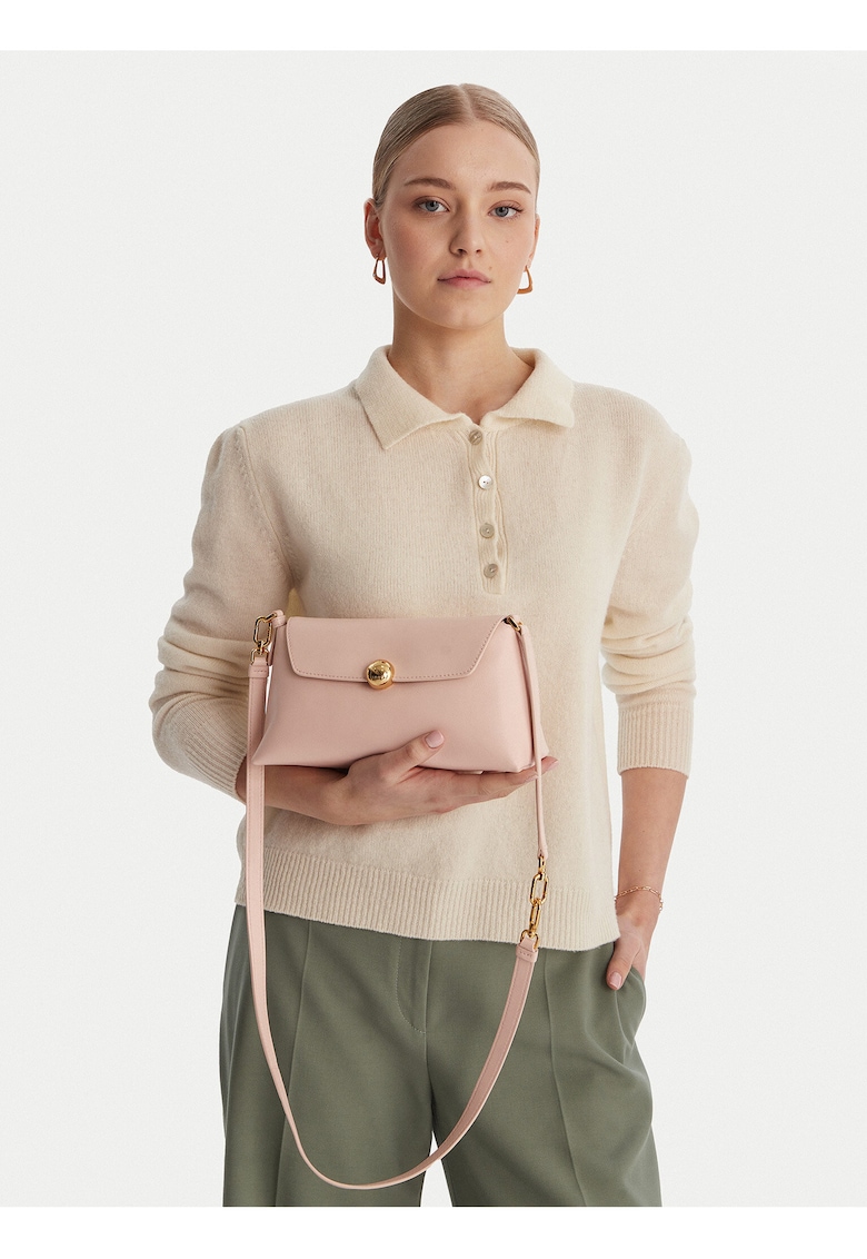 Geanta dama - piele naturala - roz - One Size INTL