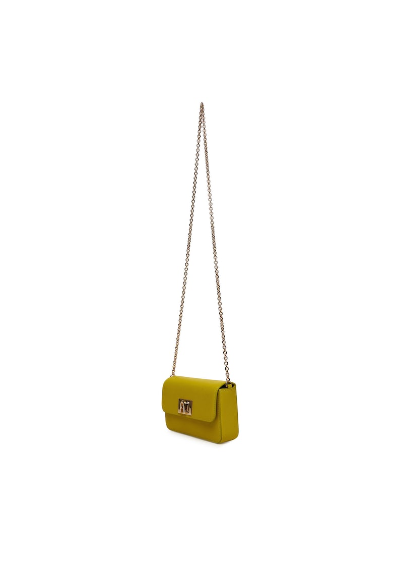 Geanta dama - piele naturala - galben - One Size INTL