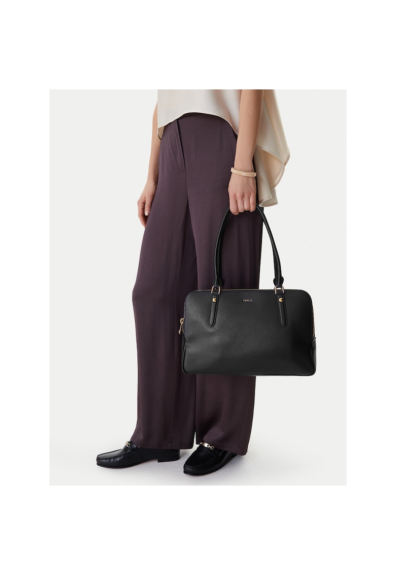 Geanta dama - piele naturala - negru - One Size INTL