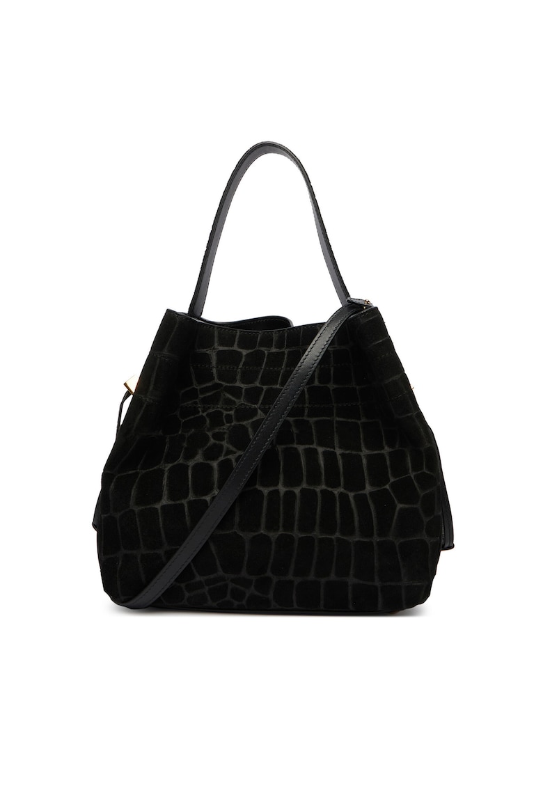 Geanta dama - piele naturala - negru - One Size INTL
