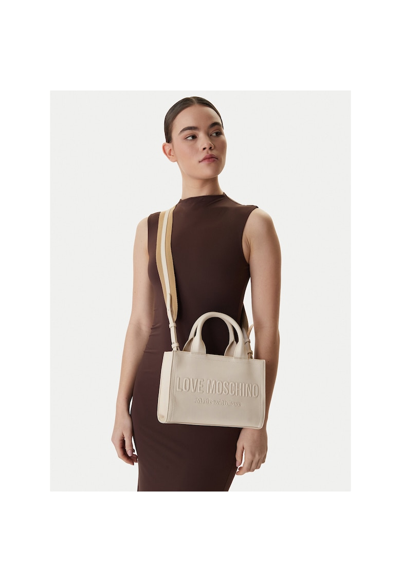 Geanta dama - piele ecologica - bej - One Size INTL