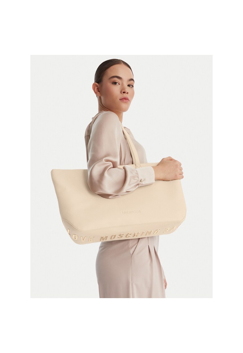 Geanta dama - piele ecologica - bej - One Size INTL