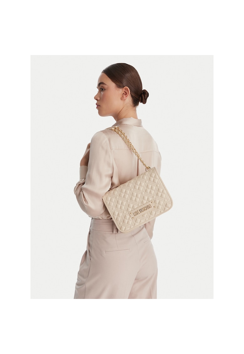 Geanta dama - piele ecologica - bej - One Size INTL