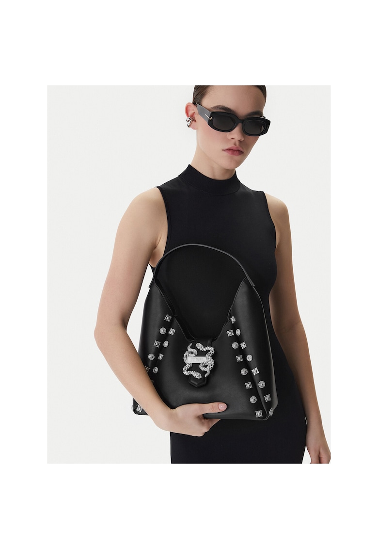Geanta dama - piele ecologica - neagra - One Size INTL