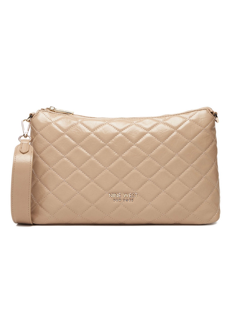 Geanta crossbody bej - One Size INTL - material sintetic - cu curea reglabila