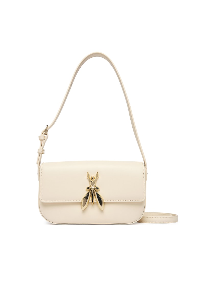 Geanta piele naturala - bej - One Size INTL - set cu sac de bumbac