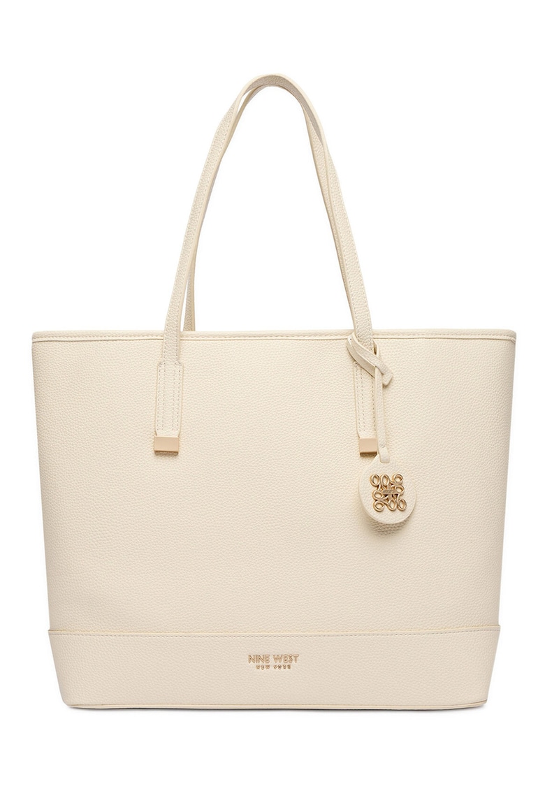 Geanta shopper - bej - dimensiune mare - cu saszeta detasabila