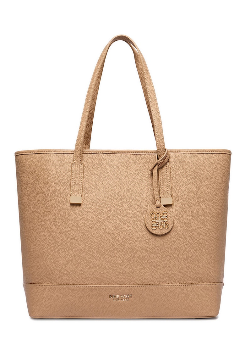 Geanta shopper bej - One Size INTL - cu saszeta dopinata