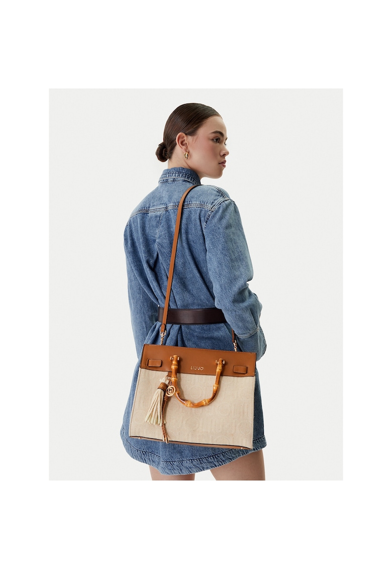 Geanta dama - tkanina - bej - One Size INTL