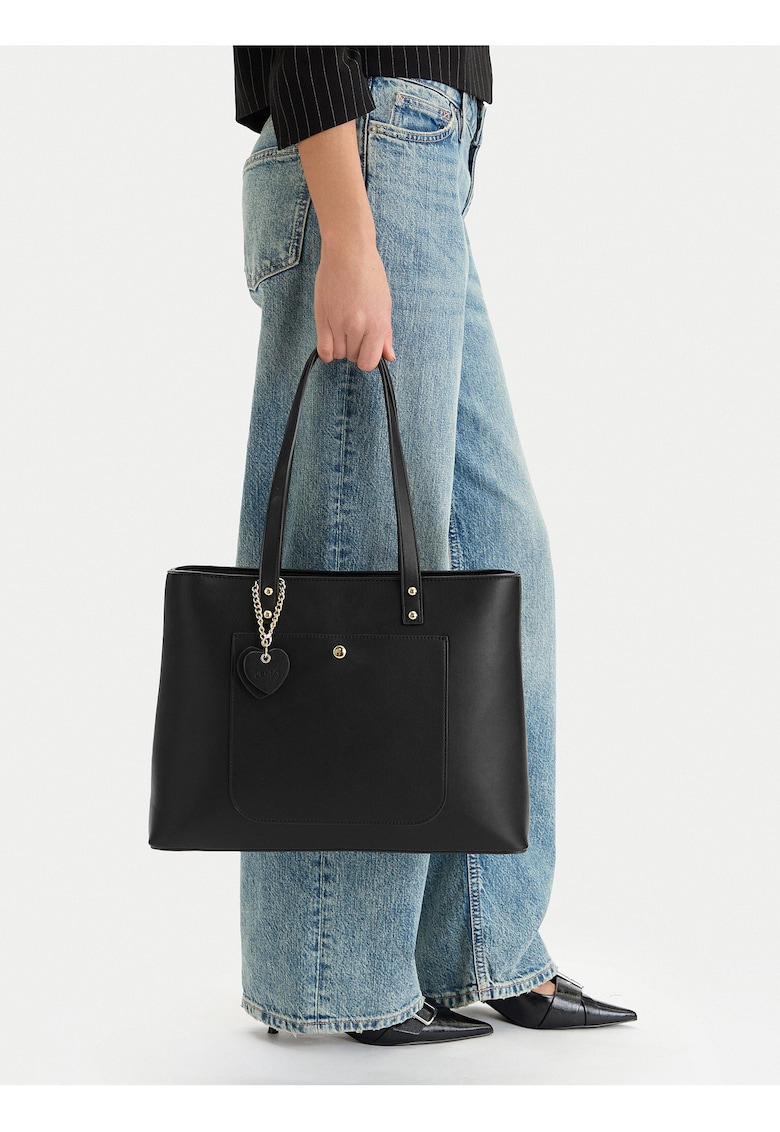 Geanta dama - neagra - One Size INTL - design modern - poseta shopper