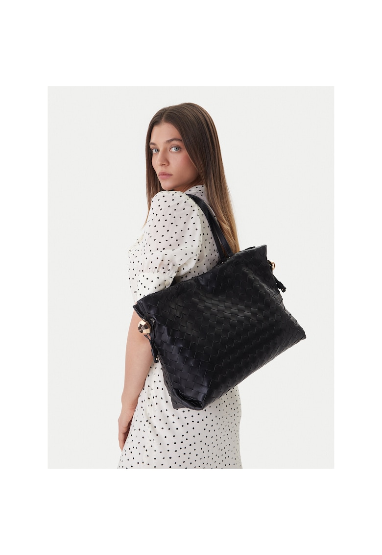 Geanta dama - piele ecologica - negru - One Size INTL
