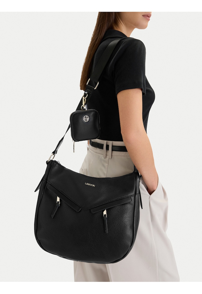 Geanta crossbody - plastic - negru - One Size INTL