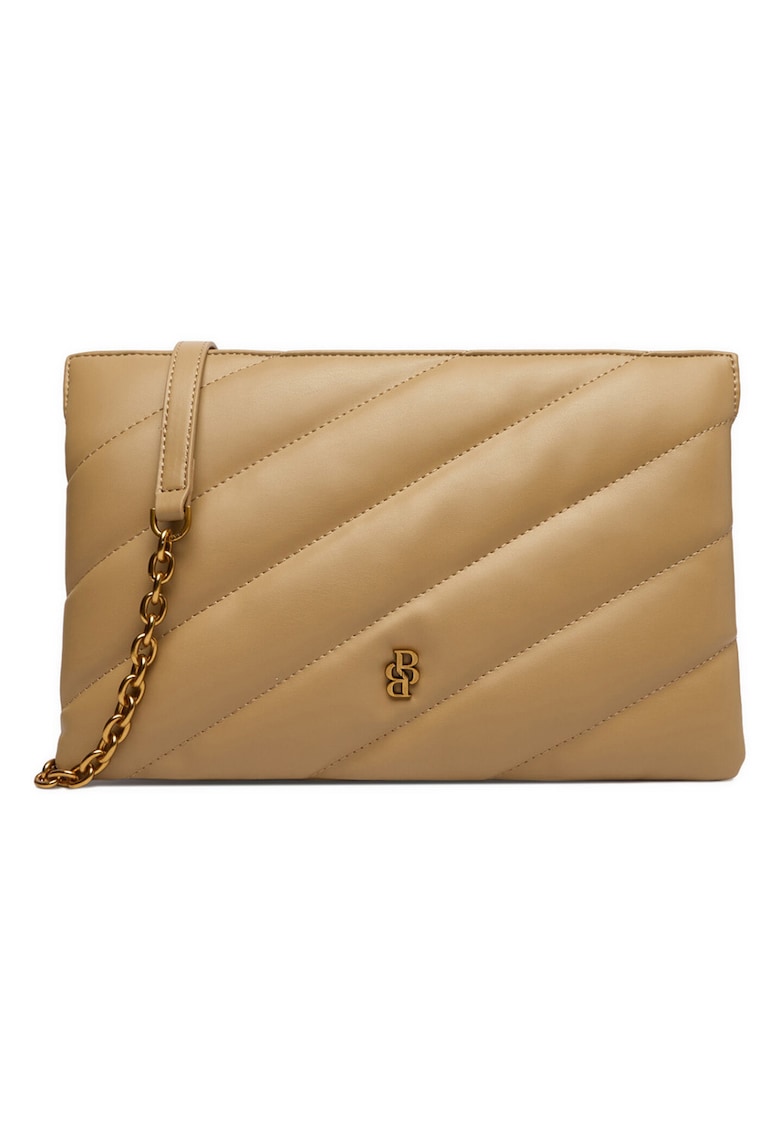 Geanta crossbody - material sintetic - bej - One Size INTL