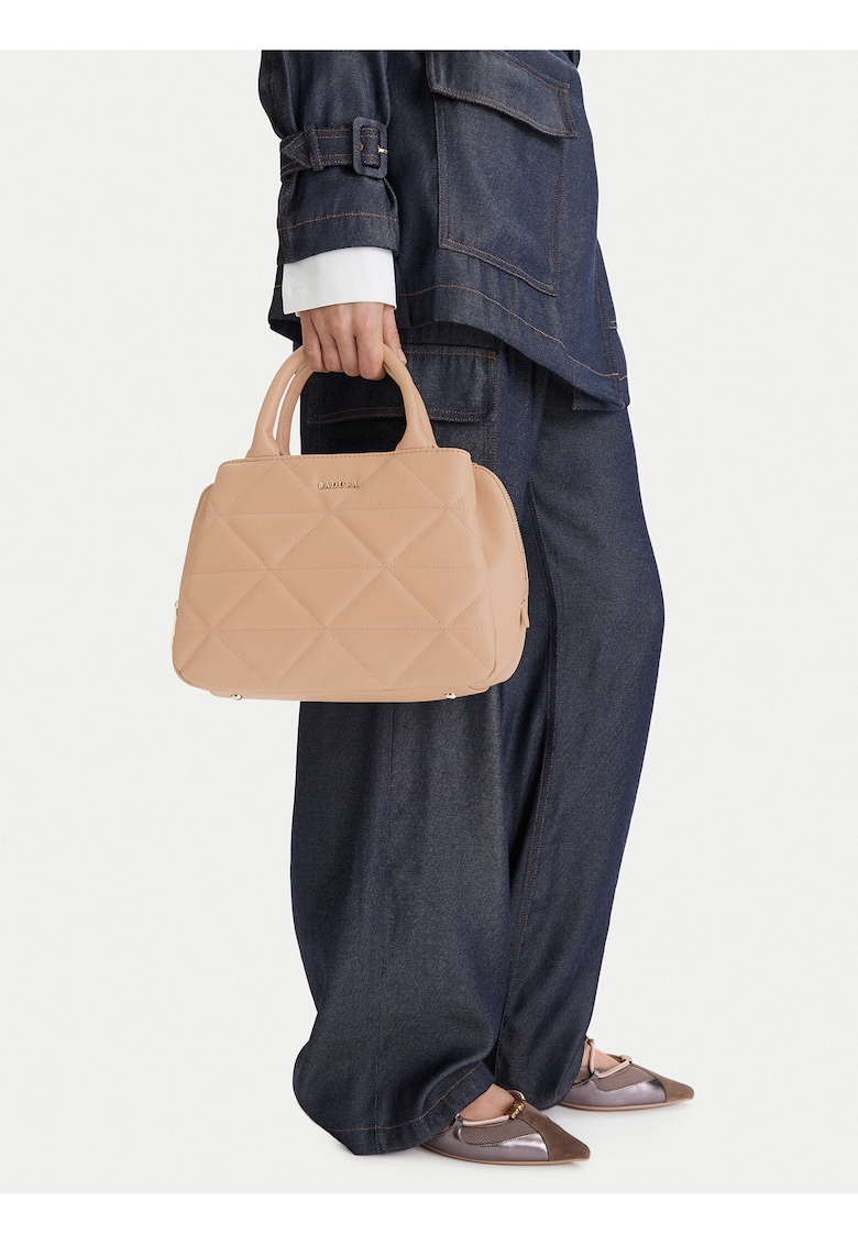 Geanta dama - bej - material sintetic - One Size INTL