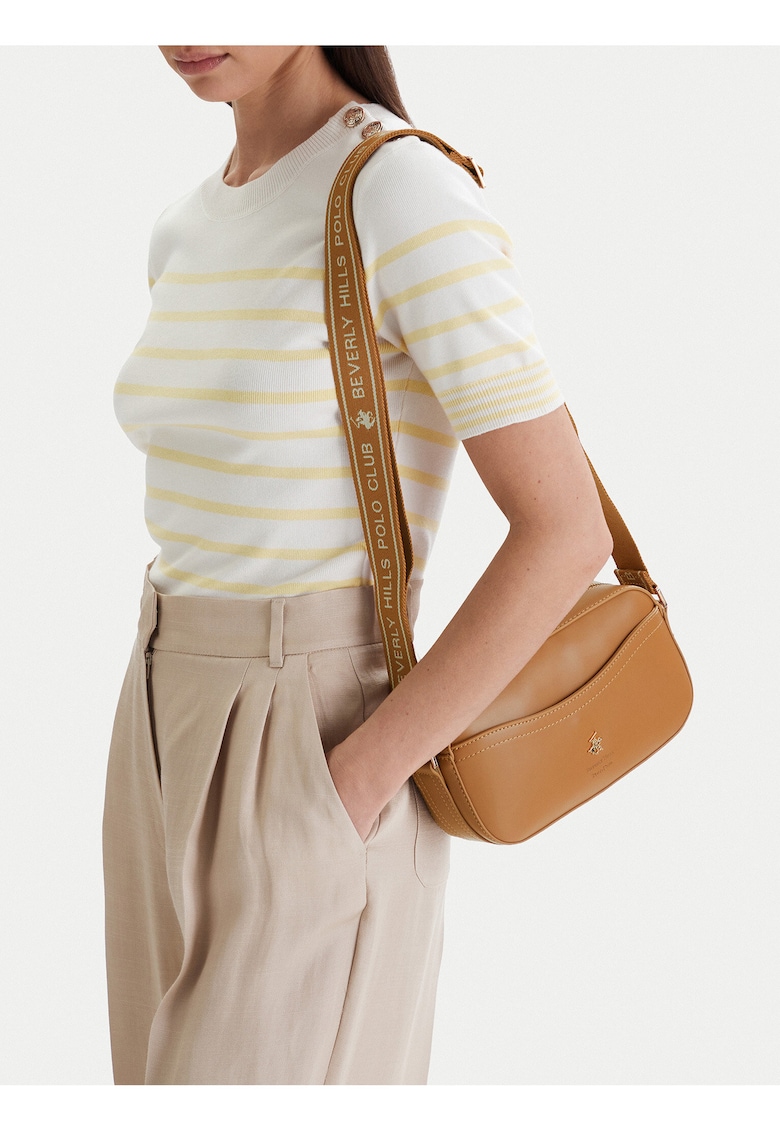 Geanta crossbody - material sintetic - maro - One Size INTL