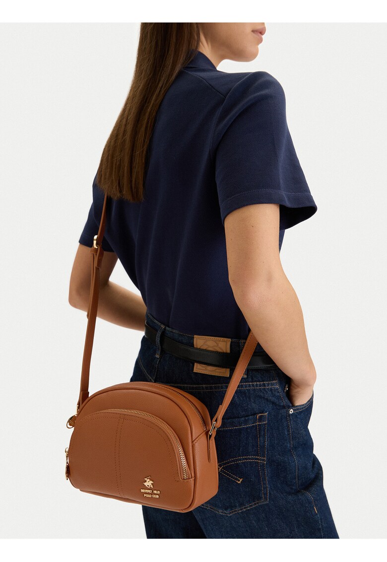 Geanta crossbody - sintetic - maro - One Size INTL