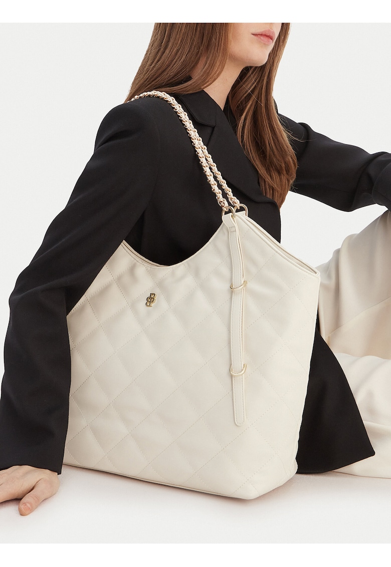 Geanta dama - bej - One Size INTL - shopper - capacitate mare