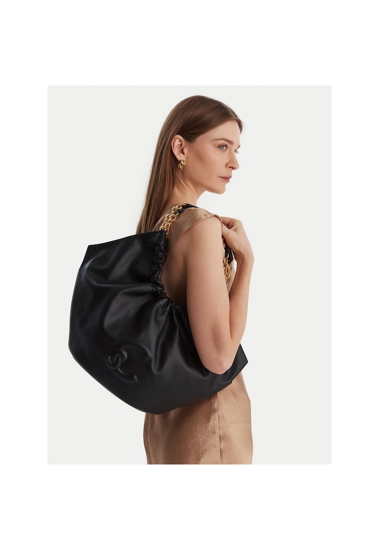 Geanta dama - piele naturala - negru - One Size INTL