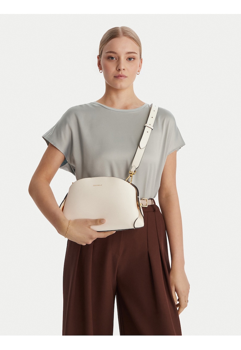 Geanta dama - piele naturala - bej - One Size INTL