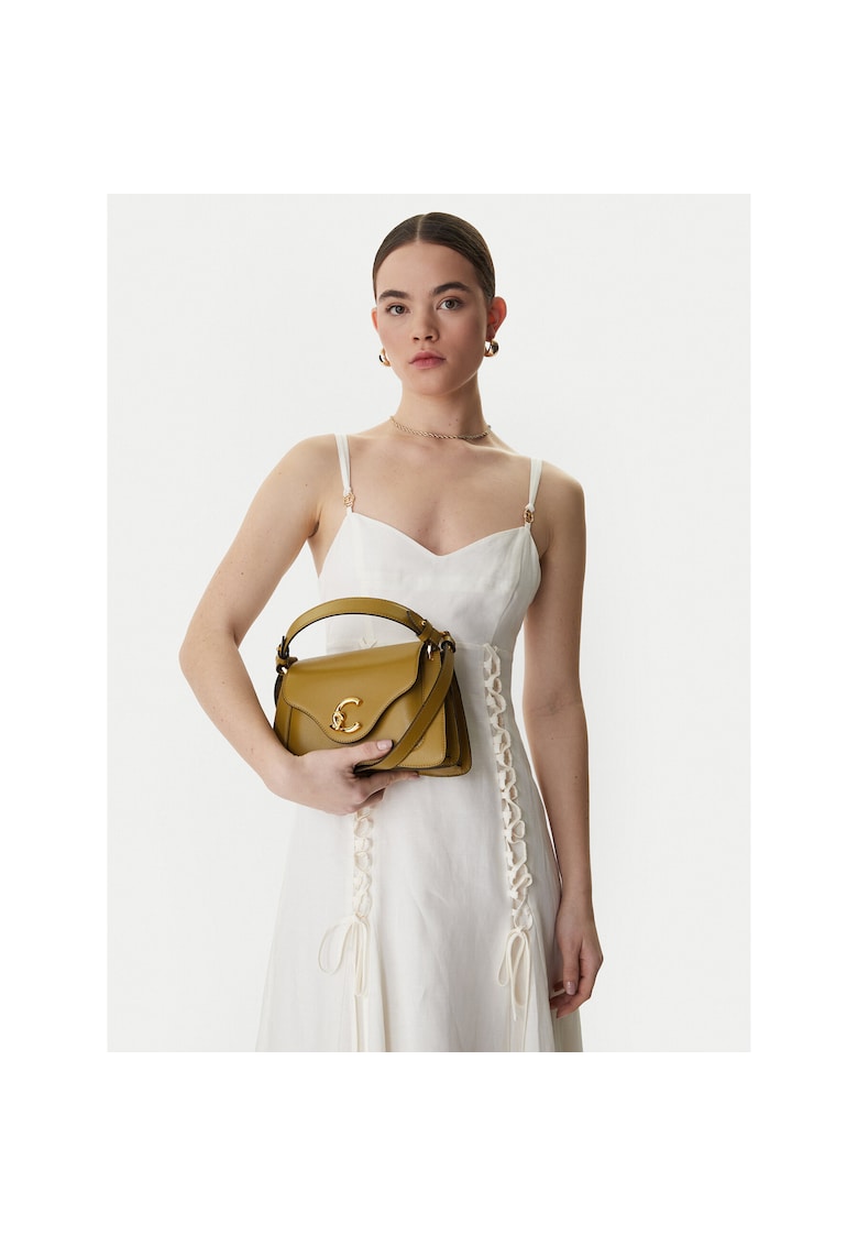 Geanta dama - piele naturala - verde - One Size INTL