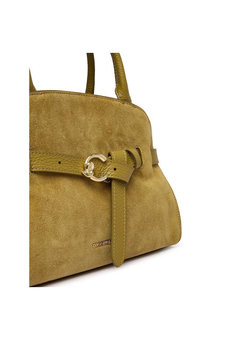 Geanta dama - piele naturala - verde - One Size INTL