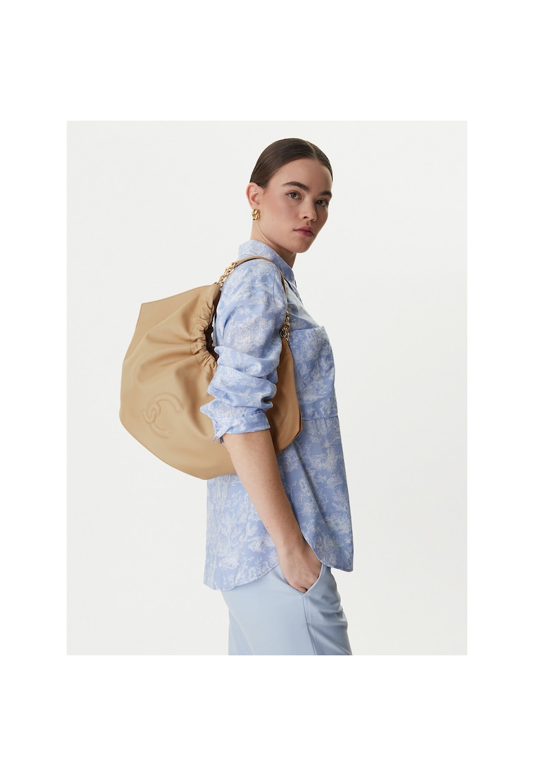 Geanta dama - bej - piele naturala - One Size INTL
