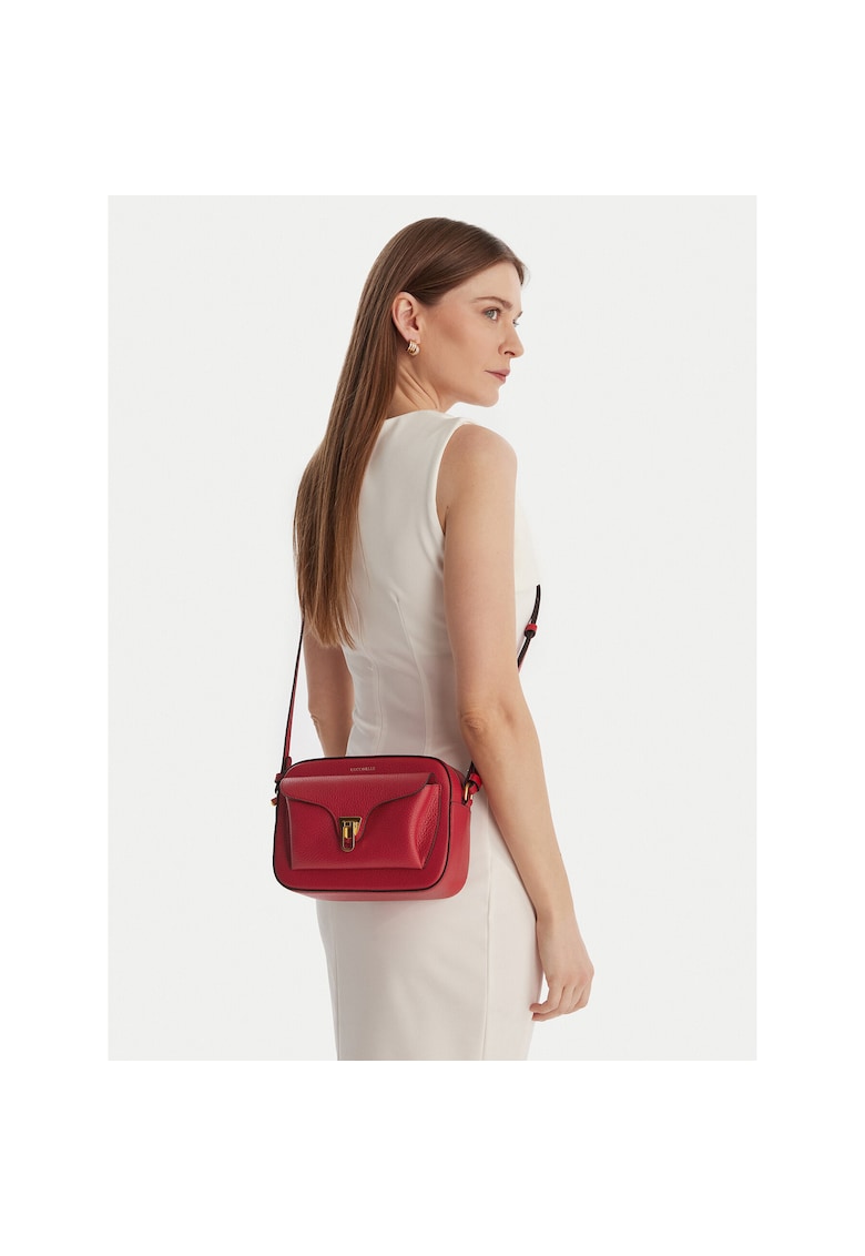Geanta dama - piele naturala - rosie - One Size INTL