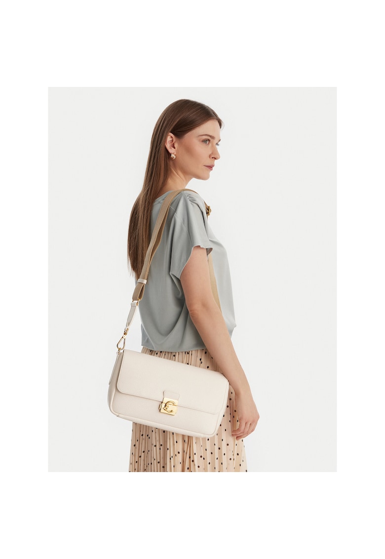 Geanta dama - piele naturala - bej - One Size INTL