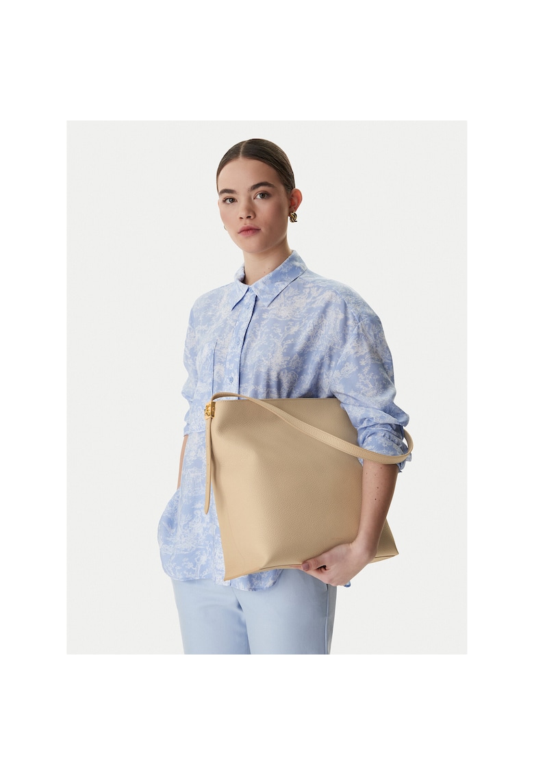 Geanta dama - piele naturala - bej - One Size INTL