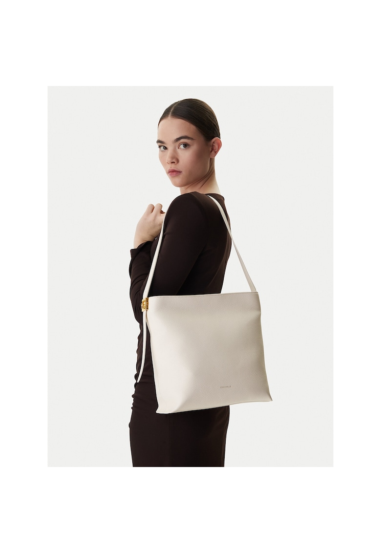 Geanta dama - piele naturala - bej - One Size INTL