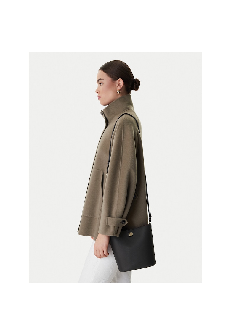 Geanta dama - piele naturala - negru - One Size INTL