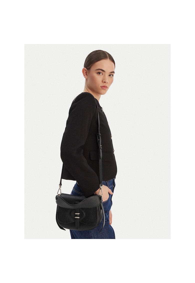 Geanta dama - piele naturala - negru - One Size INTL