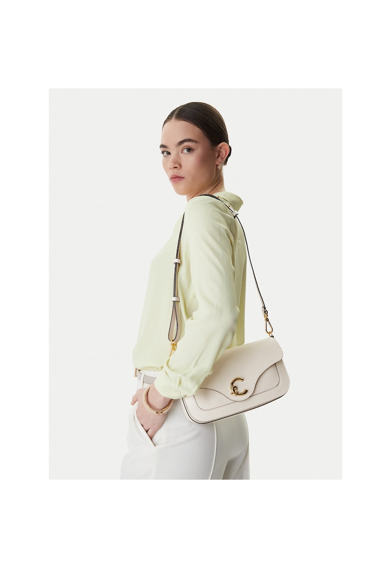 Geanta dama - piele naturala - bej - One Size INTL