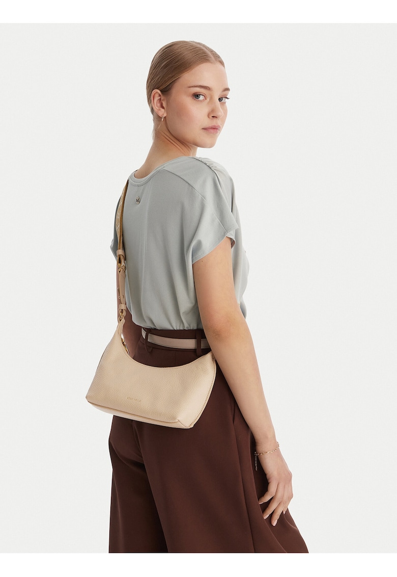 Geanta dama - piele naturala - bej - One Size INTL