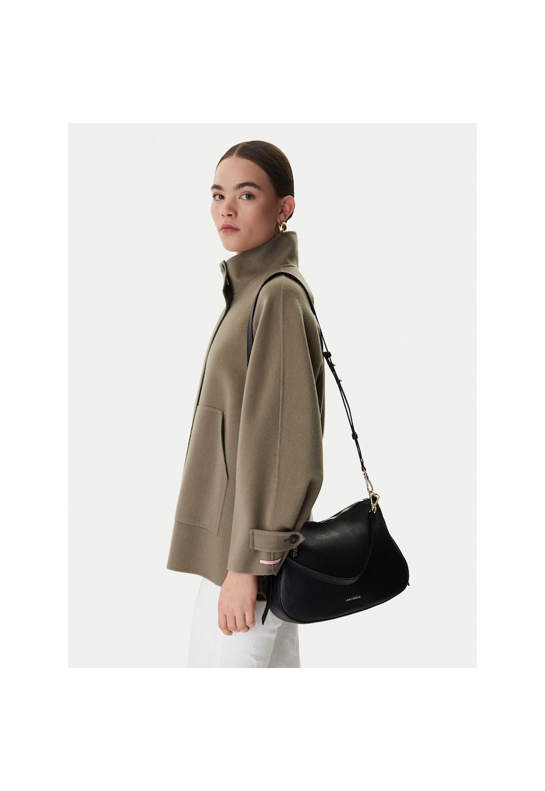 Geanta dama - piele naturala - negru - One Size INTL