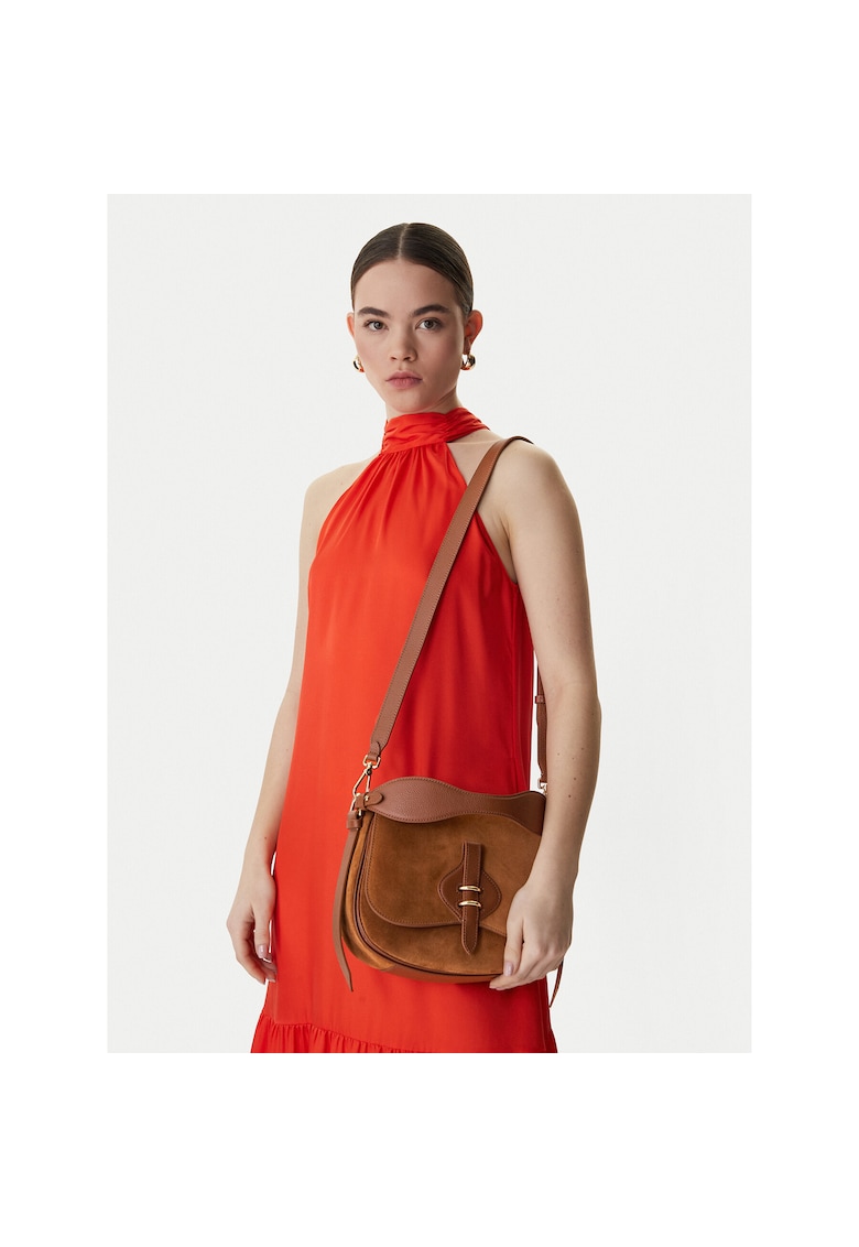 Geanta dama - piele naturala - maro - One Size INTL