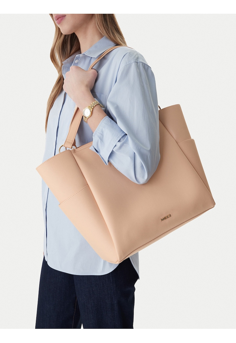 Geanta shopper portocalie - dimensiune A4 - pentru femei
